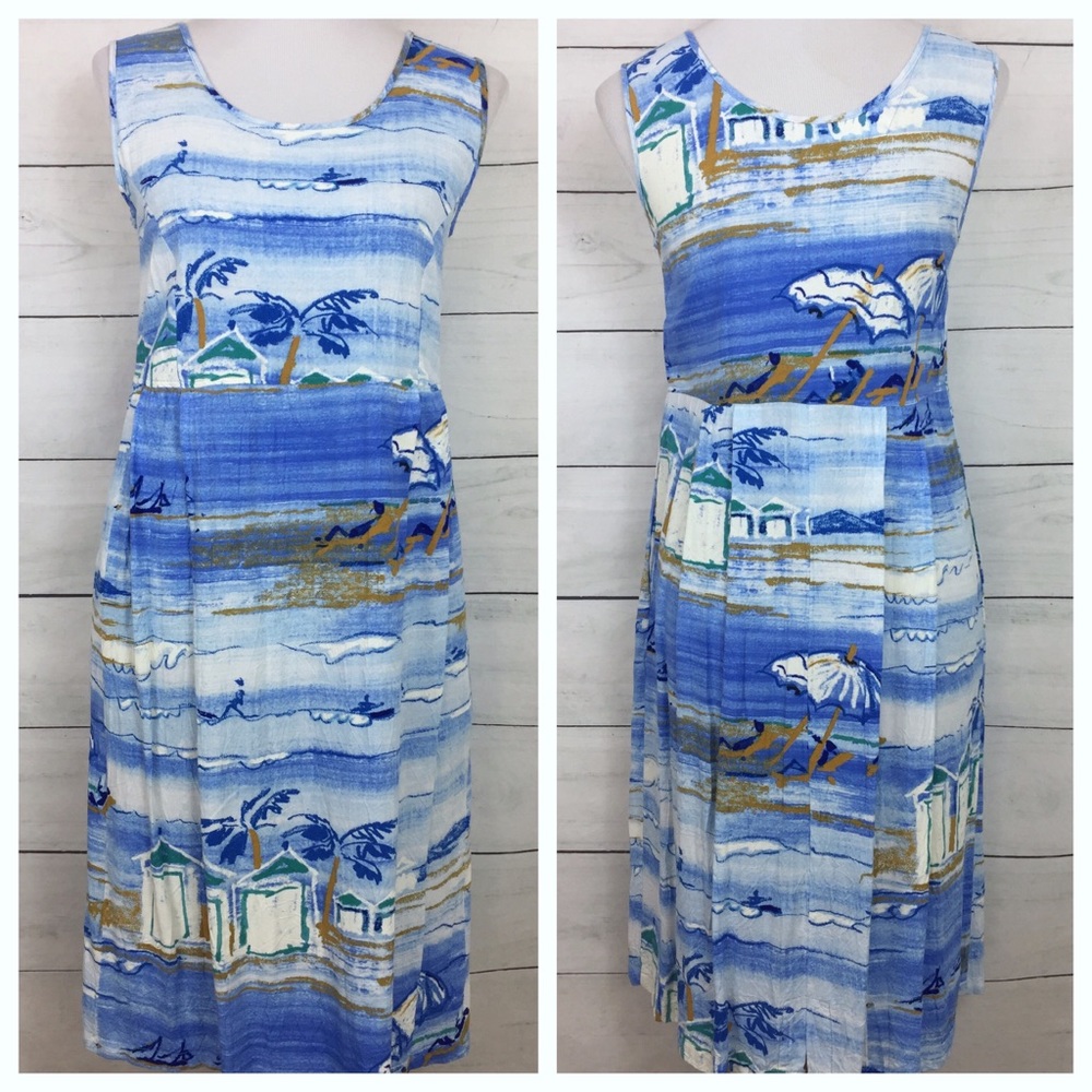 Jams World Ocean Waves ‘Mist’ Rayon Midi Dress